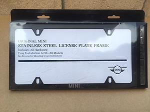 OE Stainless Steel License Plate Frame w/MINI Logo-license-plate-frame.jpg